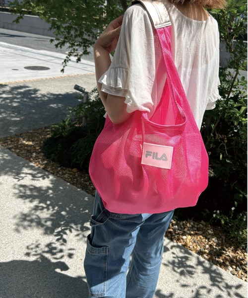 FILA（フィラ）の「【 FILA / フィラ 】 バルーンメッシュ トートバッグ FNI FFI-08（トートバッグ・メンズ・ブラック/ブルー/ピンク/グレー/ブラウン・FREE）」の5枚目の写真