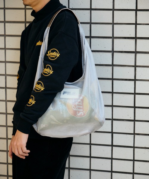 FILA（フィラ）の「【 FILA / フィラ 】 バルーンメッシュ トートバッグ FNI FFI-08（トートバッグ・メンズ・ブラック/ブルー/ピンク/グレー/ブラウン・FREE）」の7枚目の写真