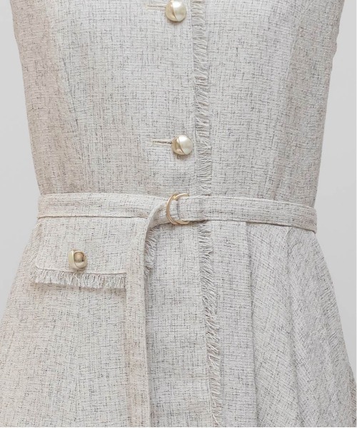 RANDA（ランダ）の「【4サイズ展開】チュールレイヤードジャケットワンピース（ワンピース・レディース・グレー/クリーム/ダークグレー/ベージュ・1/0/00/2）」の13枚目の写真