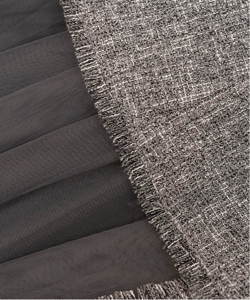 RANDA（ランダ）の「【4サイズ展開】チュールレイヤードジャケットワンピース（ワンピース・レディース・グレー/クリーム/ダークグレー/ベージュ・1/0/00/2）」の7枚目の写真