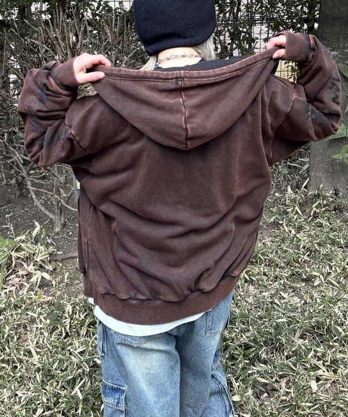 mal.rerere新作　チャコール フルジップボンディングパーカー サイズ38 アールピーエス rps ダンボールドルマンジップパーカー