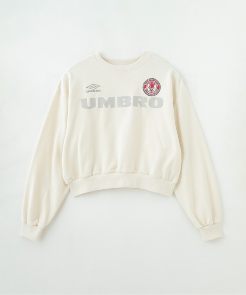UMBRO（アンブロ）の「(UMBRO×ROSE BUD)CROPPED SWEAT SHIRT PULLOVER（スウェット・レディース・グレー/ライトグリーン/ホワイト・ONE SIZE）」の2枚目の写真