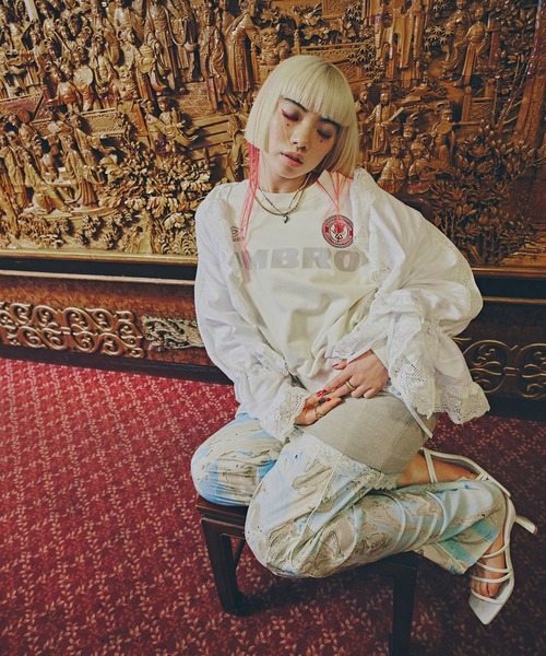 UMBRO（アンブロ）の「(UMBRO×ROSE BUD)CROPPED SWEAT SHIRT PULLOVER（スウェット・レディース・グレー/ライトグリーン/ホワイト・ONE SIZE）」の22枚目の写真