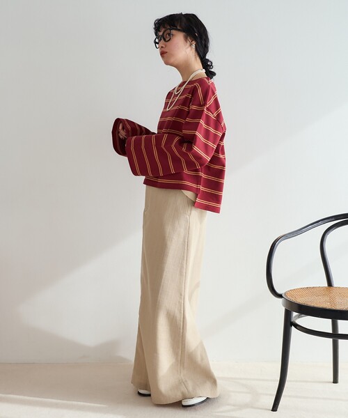 セール】マルチボーダー ショートバスクロンT（Tシャツ/カットソー