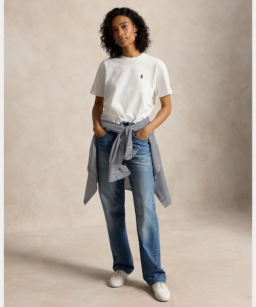 POLO RALPH LAUREN(ポロ ラルフ ローレン)の「コットン ジャージー クルーネック Tシャツ(Tシャツ/カットソー・レディース・ホワイト・M/XS/S/L/XL)」の3枚目の写真