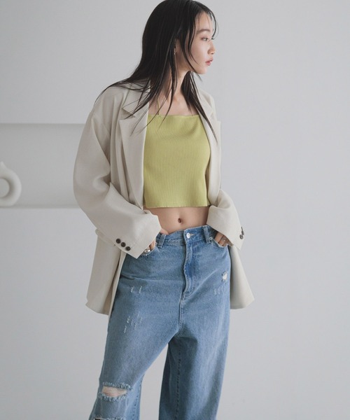 セール】スタイルUPアシメショートキャミソール 288807