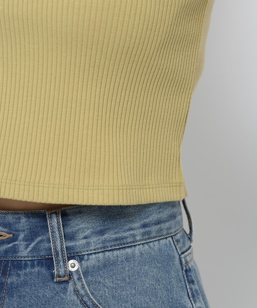 LOWRYS FARM（ローリーズファーム）の「スタイルＵＰアシメショートキャミソール　 288807（キャミソール・レディース・アイボリー/ブラック/ブラック系その他/マスタード・FREE）」の15枚目の写真