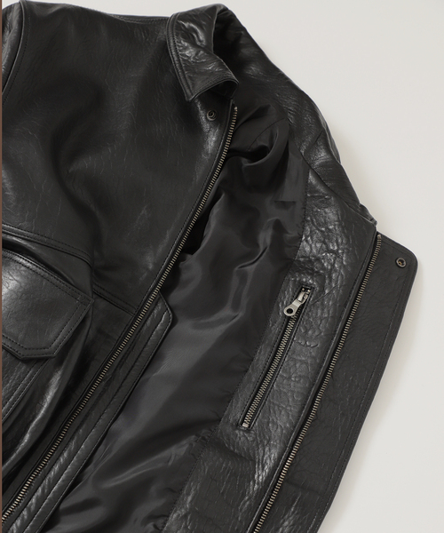 JOURNAL STANDARD（ジャーナルスタンダード）の「ラムダッドレザー ヴィンテージ（ブルゾン・メンズ・ブラック・MEDIUM/LARGE）」の21枚目の写真