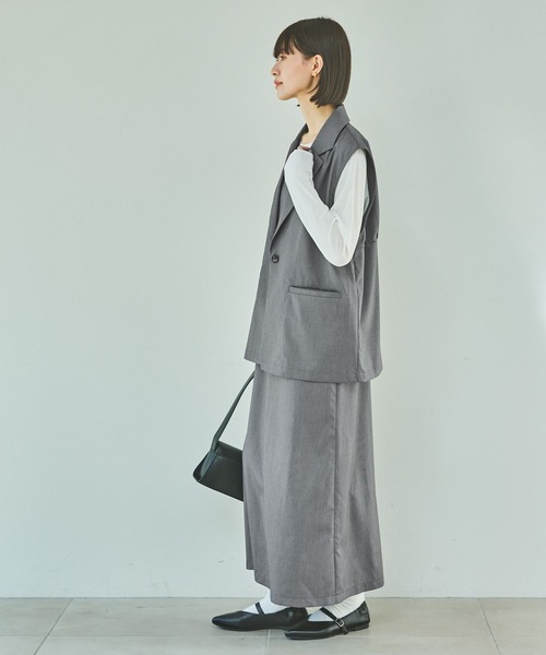 LAKOLE（ラコレ）の「スクエアネックキャミワンピース / 292589（ワンピース・レディース・ブラック/グレー・FREE）」の5枚目の写真