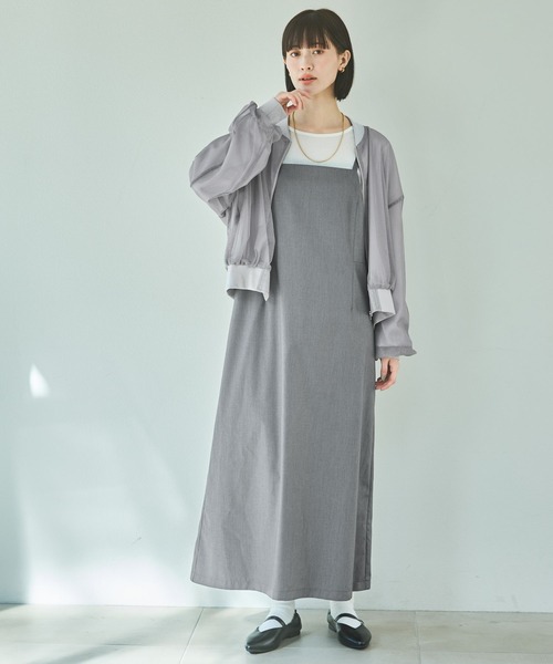 LAKOLE（ラコレ）の「スクエアネックキャミワンピース / 292589（ワンピース・レディース・ブラック/グレー・FREE）」の14枚目の写真