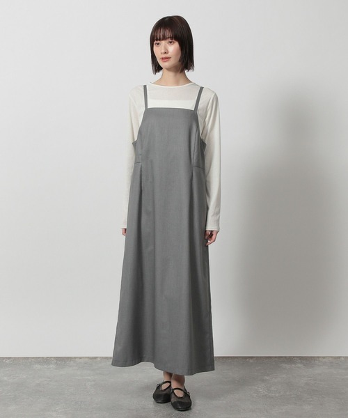 LAKOLE（ラコレ）の「スクエアネックキャミワンピース / 292589（ワンピース・レディース・ブラック/グレー・FREE）」の17枚目の写真