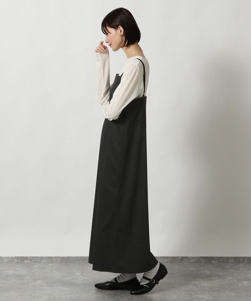 LAKOLE（ラコレ）の「スクエアネックキャミワンピース / 292589（ワンピース・レディース・ブラック/グレー・FREE）」の15枚目の写真