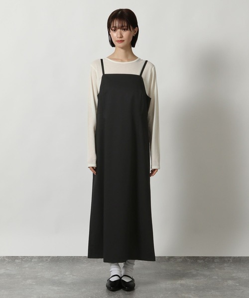 ✨セール✨未使用タグ付　ブラックコムデギャルソン　レオパード　ベストワンピース NICOLE CLUB（ニコル クラブ）の「ベルト付きバイカラーヘムワンピース