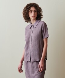 Steven Alan | ＜Steven Alan＞クレープ チェック ハーフスリーブ シャツ(シャツ/ブラウス)