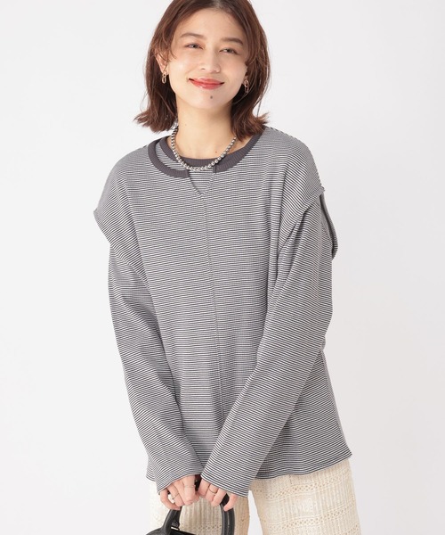 studio CLIP(スタディオクリップ)の「【4WAY】ベスト×ショート丈プルオーバーセットトップス(Tシャツ/カットソー・レディース・グリーン/ピンク/チャコール・FREE)」の2枚目の写真