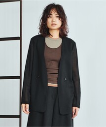 新品タグ付✨ICB ノーカラージャケット ブラック ウォッシャブル UVカット ICB｜アイシービーのノーカラージャケット通販 - ZOZOTOWN