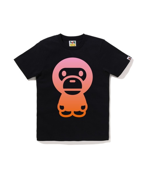 A BATHING APE(アベイシングエイプ)の「GRADATION BIG BABY MILO TEE(Tシャツ/カットソー・レディース・ブラック/ホワイト・XX-SMALL/MEDIUM/X-SMALL/SMALL)」の2枚目の写真