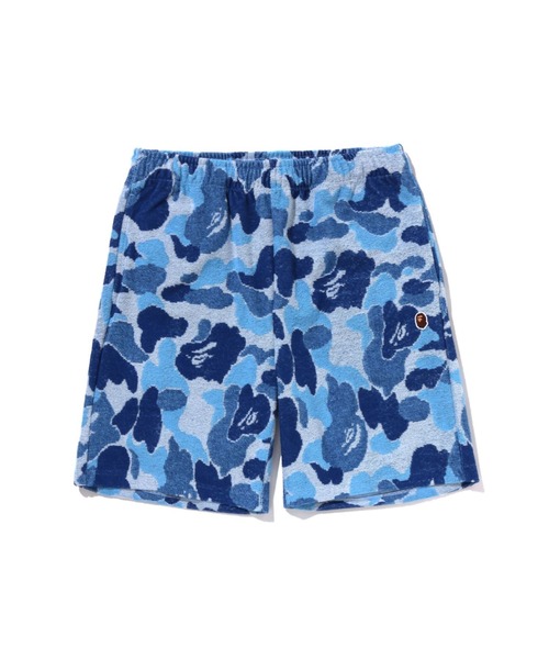 A BATHING APE(アベイシングエイプ)の「ABC CAMO PILE ONE POINT SWEAT SHORTS(スウェットパンツ・メンズ・ブルー/グリーン/ピンク・MEDIUM/X-LARGE/XX-LARGE/LARGE/SMALL)」の2枚目の写真