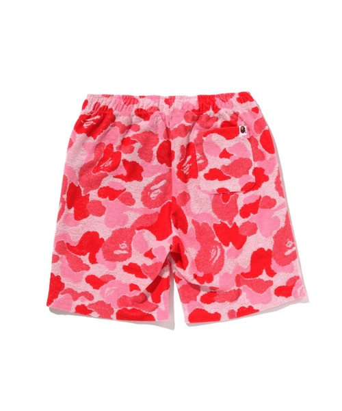 A BATHING APE(アベイシングエイプ)の「ABC CAMO PILE ONE POINT SWEAT SHORTS(スウェットパンツ・メンズ・ブルー/グリーン/ピンク・MEDIUM/X-LARGE/XX-LARGE/LARGE/SMALL)」の6枚目の写真