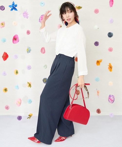 ブラウス シャツ 「JETSET SOLO PLUS」シフォンジョーゼットボウタイブラウス レディース セール】【JETSET SOLO PLUS】シフォンジョーゼットボウタイ