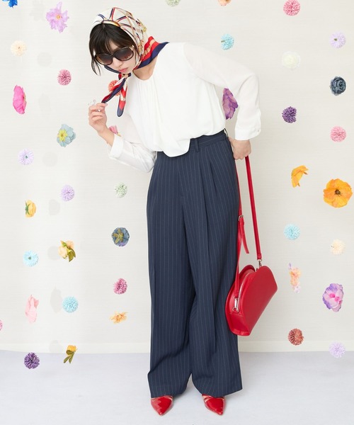 JETSET SOLO PLUS (ジェットセットソロプラス)の「【JETSET SOLO PLUS】シフォンジョーゼットボウタイブラウス(シャツ/ブラウス・レディース・ブラック/ライトグリーン/オフホワイト・FREE)」の9枚目の写真