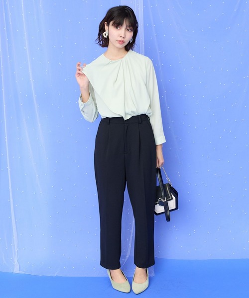JETSET SOLO PLUS (ジェットセットソロプラス)の「【JETSET SOLO PLUS】シフォンジョーゼットボウタイブラウス(シャツ/ブラウス・レディース・ブラック/ライトグリーン/オフホワイト・FREE)」の12枚目の写真