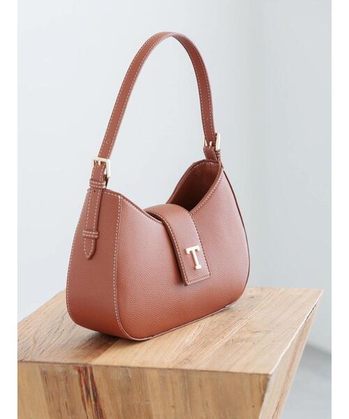 Te chichi（テチチ）の「Tメタルワンショルダーバッグ《2025spring catalog item》（ハンドバッグ・レディース・ブラウン/ホワイト・F）」の4枚目の写真
