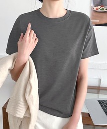 コットン素材クルーネック半袖Tシャツ