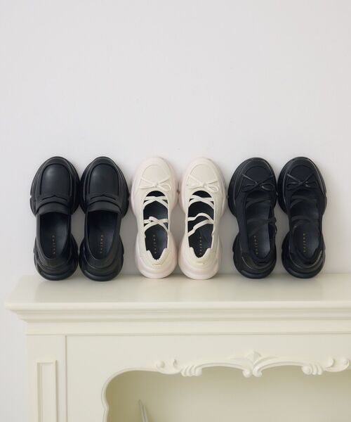 RETRO GIRL（レトロガール）の「スニーカーソールシューズ（その他シューズ・レディース・ブラック/ブラック系その他/オフホワイト・MEDIUM/LARGE）」の4枚目の写真