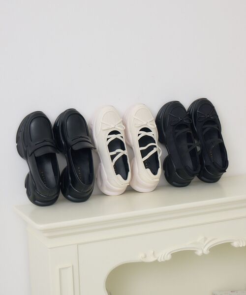 RETRO GIRL（レトロガール）の「スニーカーソールシューズ（その他シューズ・レディース・ブラック/ブラック系その他/オフホワイト・MEDIUM/LARGE）」の5枚目の写真