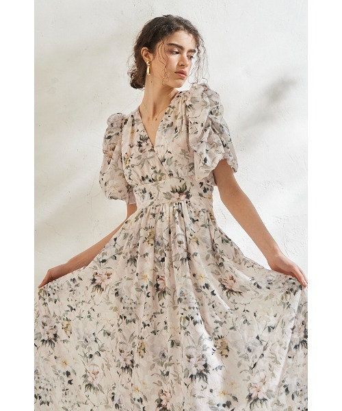 セール】Harper Dress カシュクールプリントドレス（ワンピース