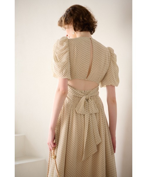 【ほぼ新品】Estella.K エステラケー カシュクールドットドレス セール】Harper Dress カシュクールプリントドレス（ワンピース