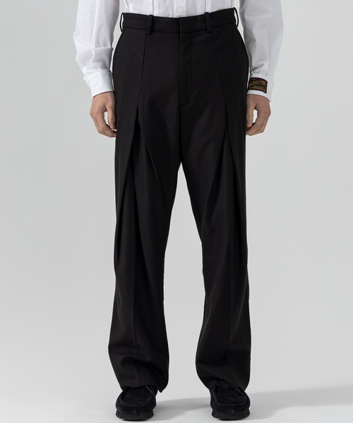 D.Nart.Ampta(ディーナ―トアンプタ)の「D.Nart.Ampta(ディー・ナート・アンプタ)5Tack Slacks スラックス ロングパンツ タックパンツ(スラックス・メンズ・ブラック/ネイビー・L/M/S)」の2枚目の写真