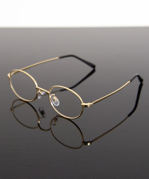ゴールド メタルフレーム オーバル型眼鏡 セール】OVAL COLOR LENS GLASSES / メタルフレーム オーバル型