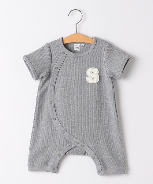 SHIPS（シップス）の「SHIPS KIDS:70～80cm / ストレッチ サーマル ロンパース（ロンパース・キッズ・ネイビー/ライトグレー・70/80）」の2枚目の写真