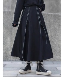 ETIHW WHITE（エティホワイト）の「ETIHW WHITE　ステッチデザイン Aライン スカート　大人カジュアル（スカート）」