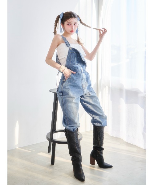 コットンレースドッキングベアトップス（チューブトップ）｜Darich