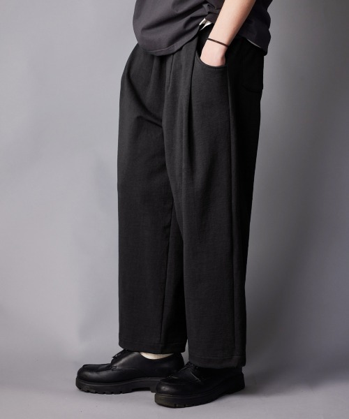rehacer(レアセル)の「rehacer : Loop Wheel Tank Pants / ループウイール(吊り編み) タンク パンツ(その他パンツ・メンズ・グリーン/ネイビー/ブラック/アイボリー・MEDIUM/SMALL/LARGE)」の3枚目の写真
