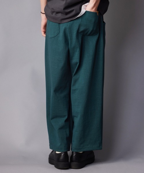 rehacer(レアセル)の「rehacer : Loop Wheel Tank Pants / ループウイール(吊り編み) タンク パンツ(その他パンツ・メンズ・グリーン/ネイビー/ブラック/アイボリー・MEDIUM/SMALL/LARGE)」の5枚目の写真
