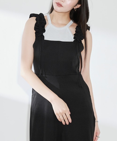 ECLAM(クラム)の「バックリボンデザインオールインワン(つなぎ/オールインワン・レディース・ブラック/グレー・M)」の19枚目の写真