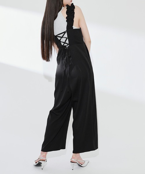 ECLAM(クラム)の「バックリボンデザインオールインワン(つなぎ/オールインワン・レディース・ブラック/グレー・M)」の18枚目の写真