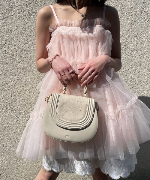 HONEY MI HONEY（ハニーミーハニー）の「tulle tiered tunic camisole