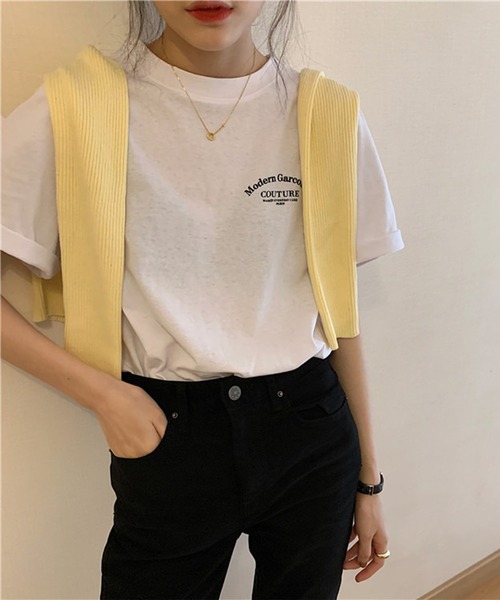 Lace Ladies(レースレディース)の「配色 ロゴ プリント クルーネック Tシャツ(Tシャツ/カットソー・レディース・ブラック/ホワイト・M/XL)」の10枚目の写真