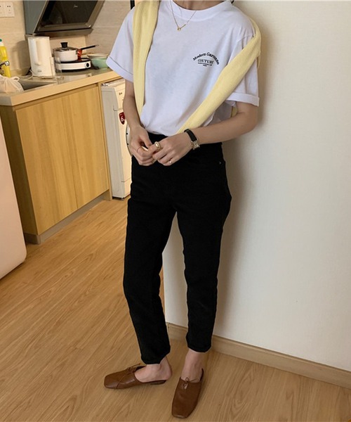 Lace Ladies(レースレディース)の「配色 ロゴ プリント クルーネック Tシャツ(Tシャツ/カットソー・レディース・ブラック/ホワイト・M/XL)」の11枚目の写真
