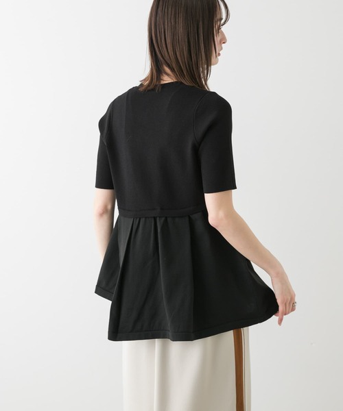 SENSE OF PLACE by URBAN RESEARCH（センスオブプレイスバイアーバンリサーチ）の「アシメペプラムセーター（ニット/セーター・レディース・アイボリー/ライトブルー/ブラック・ONE）」の4枚目の写真