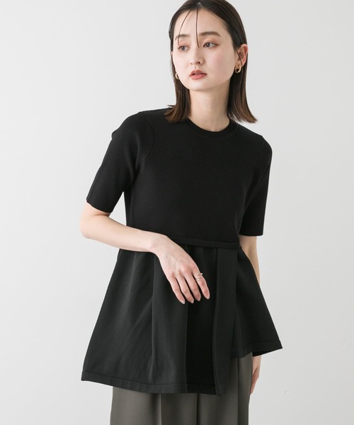 SENSE OF PLACE by URBAN RESEARCH（センスオブプレイスバイアーバンリサーチ）の「アシメペプラムセーター（ニット/セーター・レディース・アイボリー/ライトブルー/ブラック・ONE）」の9枚目の写真