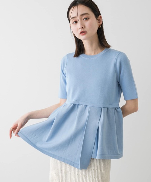 SENSE OF PLACE by URBAN RESEARCH（センスオブプレイスバイアーバンリサーチ）の「アシメペプラムセーター（ニット/セーター・レディース・アイボリー/ライトブルー/ブラック・ONE）」の21枚目の写真