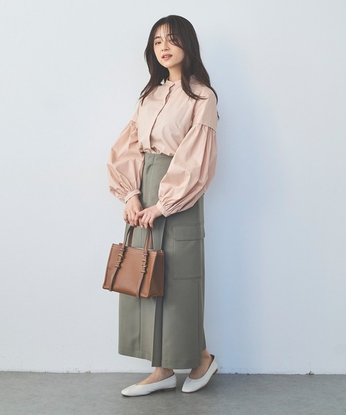 Sirin（シリン）の「ハイウエストカーゴスカート【2サイズ展開】（スカート・レディース・ライトベージュ/ライトオリーブ/ライトグレー・X-SMALL/SMALL）」の19枚目の写真
