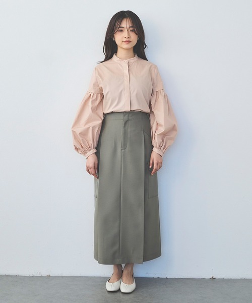 Sirin（シリン）の「ハイウエストカーゴスカート【2サイズ展開】（スカート・レディース・ライトベージュ/ライトオリーブ/ライトグレー・X-SMALL/SMALL）」の21枚目の写真