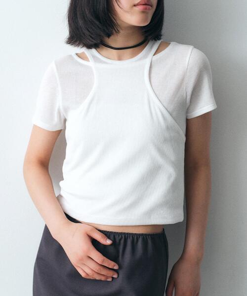 セール】layered mini tee（Tシャツ/カットソー）｜CODE A